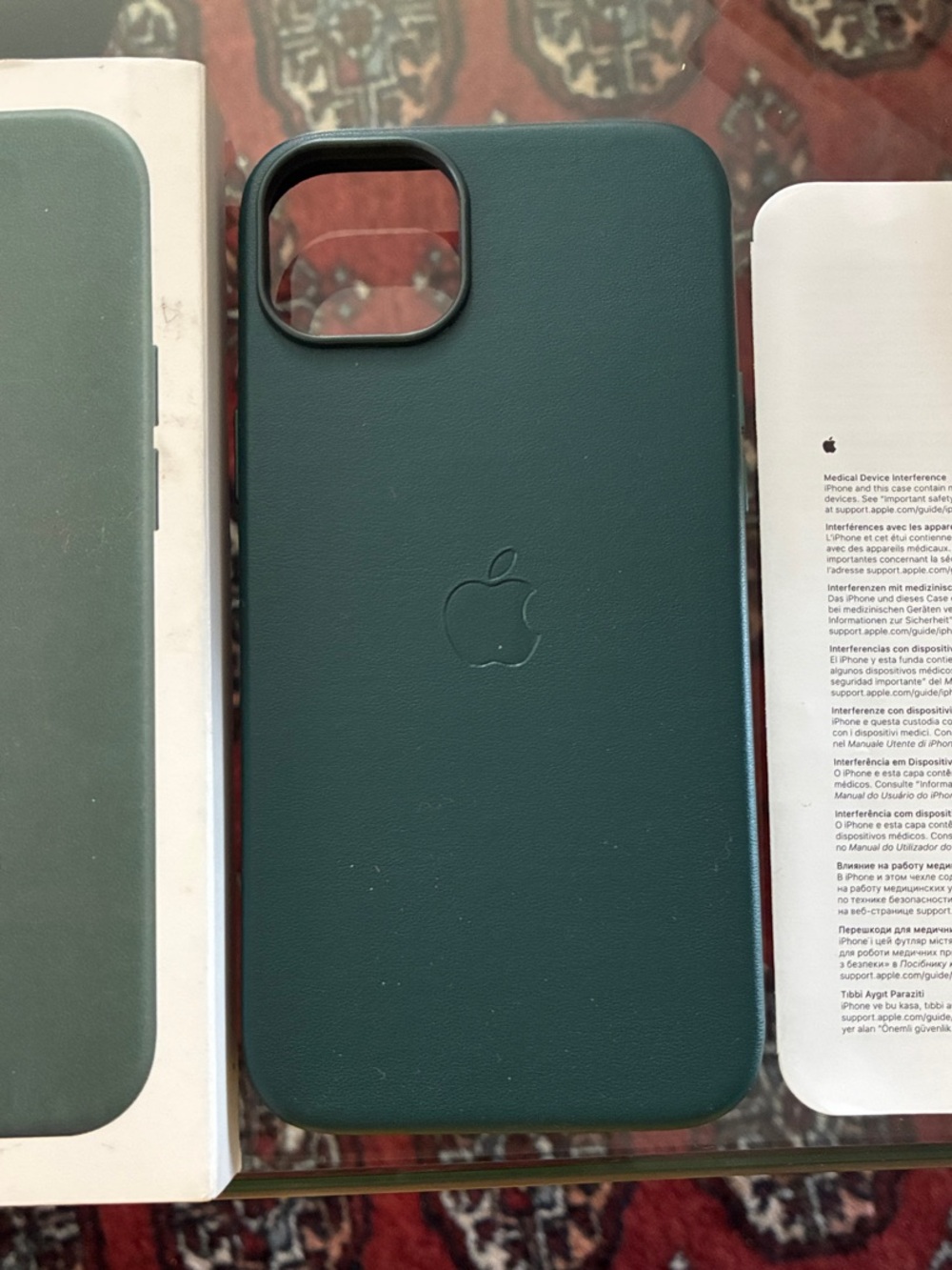Apple Leather iPhone 14 Plus Case - Forest Green